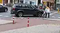 تصادفی که در پی حضور دوچرخه‌سوار در نقطهٔ کور خودرو رخ داده‌است.