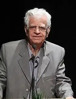 اکبر منانی در مراسم رونمایی از پوستر انیمیشن سینمایی لوپتو در سال ۱۳۹۷