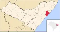 Location of Maceió in the آلاگواس