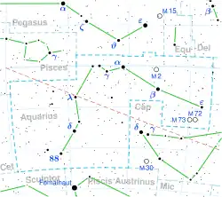 Constellation map of Aquarius