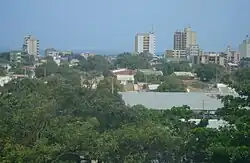 View of Downtown Riohacha, from Cienaga Salada Park