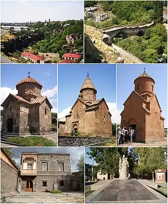 از بالا چپ:
شهرک آشتاراک • Ashtarak bridge of 1664کلیسای کارماراوور • کلیسای ماریانه مقدس، آشتاراک • کلیسای سارگیس مقدس، آشتاراکخانه-موزه پرژ پروشیان • مجسمه Nerses Ashtaraketsi