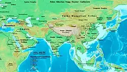 نقشهٔ آسیا در قرن سوم پیش از میلاد