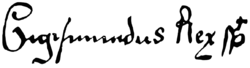 امضاء سیگیسموند یکم پیر