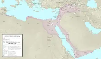 سلطنت ایوبیان مصر در سال ۱۱۹۳ در هنگام مرگ صلاحالدین ایوبی