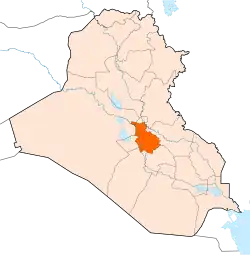 جایگاه استان در نقشهٔ عراق