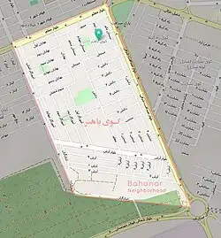 موقعیت کوی باهنر در جنوبشرق اهواز