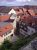 Bamberg roof tops from the Rose Garden in Bamberg