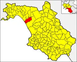 Battipaglia within the Province of Salerno