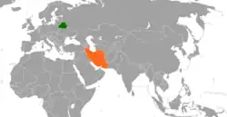 نقشهٔ مکاننمای Belarus و Iran