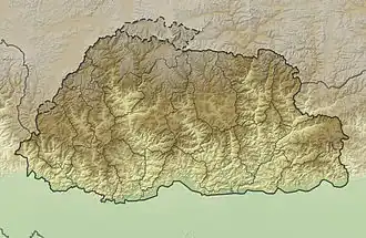 جومولهاری در بوتان (کشور) واقع شده