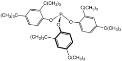 تریس(۲٬۴-دی-ترت-بوتیل فنیل)فسفیت یک تثبیت کننده پرکاربرد در پلیمرها است.