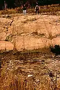 دگرشیبی موازی (در محل چکش) میان لایه زیرین میسیسیپین Borden Formation و لایه بالایی کنگلومرای پنیسلوانین در نزدیکی جکسون، اوهایو