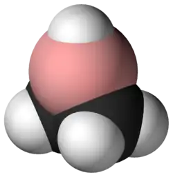Space-filling model of borirane