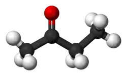 Ball-and-stick model of butanone