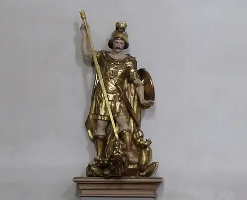 مجسمه قرن هجدهم در الیگیز سن ژرژ د Châtenois ، فرانسه