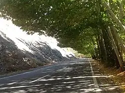 نمایی از جاده چالوس در استان البرز
