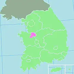 موقعیت Cheonan