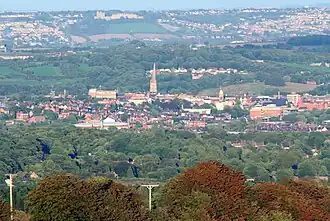 View of Chesterfield from Old Brampton