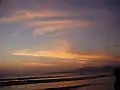 ابرهای پرسا هنگام غروب