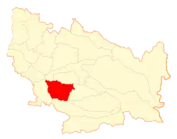 Location of the Bulnes commune in the Biobío Region