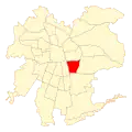 Map of Macul commune in سانتیاگو