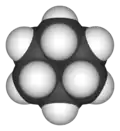 3D structure of a cyclohexane molecule