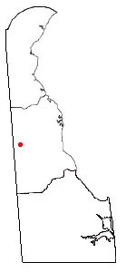 Location of Hartly, Delaware