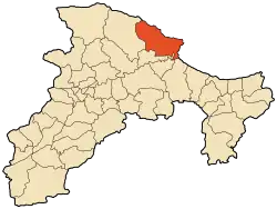 موقعیت بجایه در داخل استان بجایه