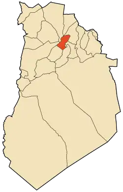 Location of El Bayadh, Algeria within استان البیض