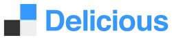 The del.icio.us "logo" as seen on the del.icio.us site.