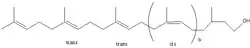 Structure of Dolichol. Data below is for 20 isoprene residues