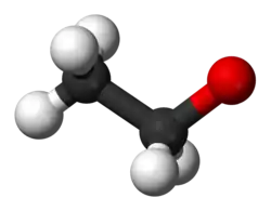 Ball-and-stick model of the ethoxide anion
