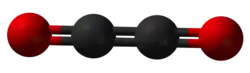 Ball and stick model of ethylene dione