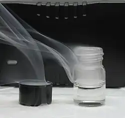 Ethylene diamine fuming in air