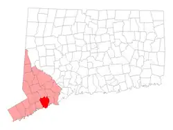 Location in شهرستان فیرفیلد، کنتیکت