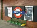 Roundel on "eastbound" platform.