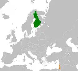 نقشهٔ مکاننمای Finland و Israel