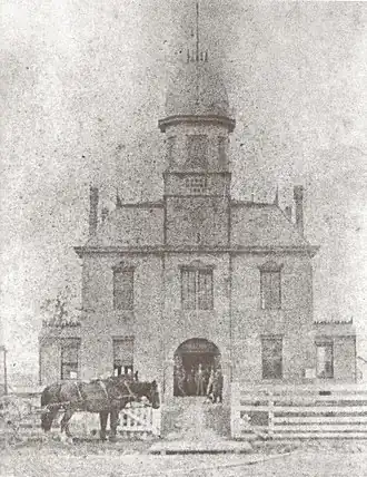The first courthouse of Acadia Parish, completed June 30, 1888