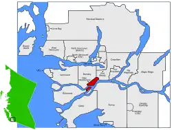 Location of New Westminster in مترو ونکوور