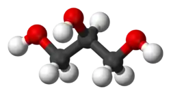 Ball-and-stick model of glycerol