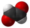 Space-filling model of glyoxal