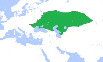 قلمروی اردوی زرین در سال ۱۳۰۰ میلادی