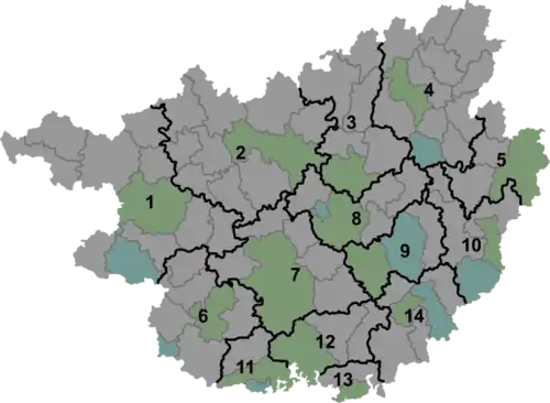 Hengxian در گوانگشی واقع شده