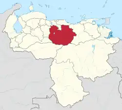 موقعیت در داخل ونزوئلا