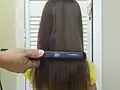 صاف کردن مو با اتوی مو