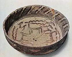 کاسهٔ سفال قرمز حسونه، حدود ۵۵۰۰ پیش از میلاد
