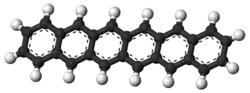 Ball-and-stick model of hexacene