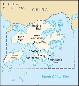 Map of colonial Hong Kong