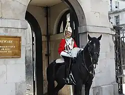 A mounted trooper of the Household Cavalry